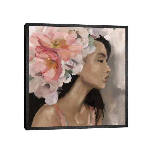 Flower Crown by Carol Robinson - Painting on Canvas Ebern Designs Format: Black Framed, Size: 93.98cm H x 93.98cm W x 3.81cm D on Productcaster.