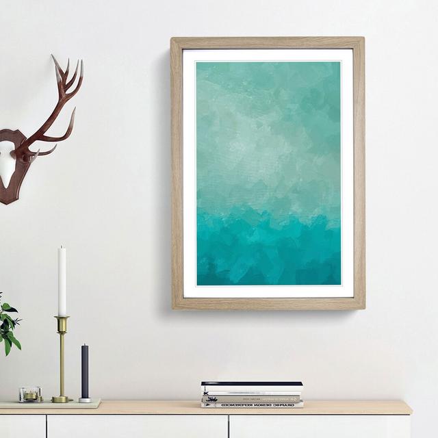 Beauty of the Sea in Abstract - Picture Frame Graphic Art Print East Urban Home Size: 87cm H x 62cm W x 2cm D, Frame Option: Oak Framed on Productcaster.