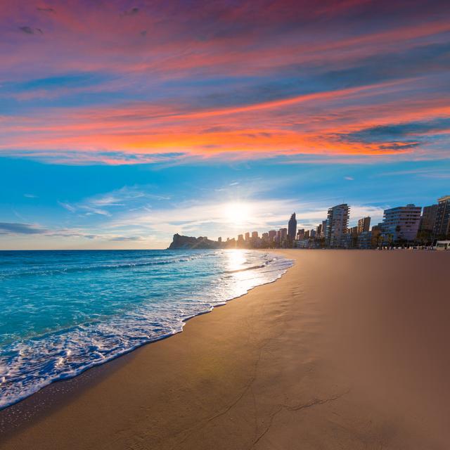 Benidorm Alicante Beach_538320907 House of Hampton Size: 51cm H x 51cm W x 3.8cm D on Productcaster.