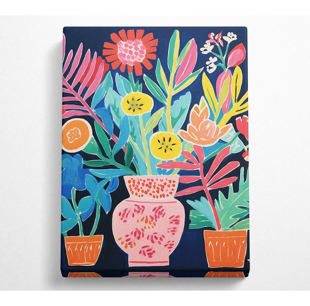 Flower Pot Still Life - Wrapped Canvas Art Prints Bright Star Size: 121.9cm H x 81cm W x 10cm D on Productcaster.