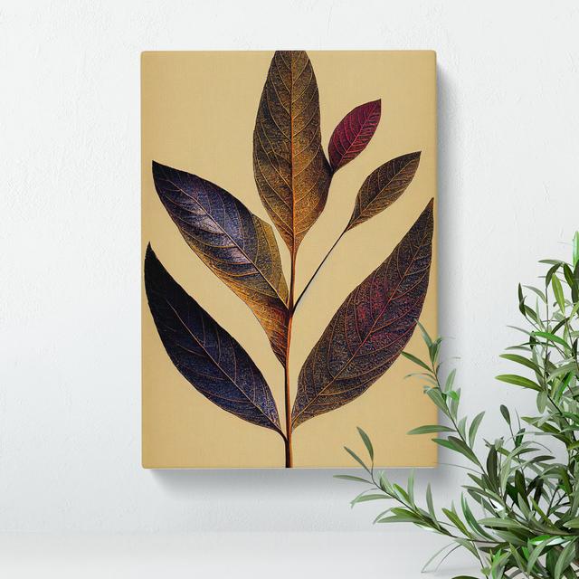 The Stellar Leaves - Wrapped Canvas Graphic Art Latitude Run Size: 50cm H x 35cm W x 3cm D on Productcaster.