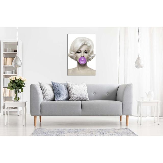 Marilyn Monroe Print Canvas Wall Art Picture Print Home Decor Panther Print Size: 61cm H x 41cm W, Colour: Purple on Productcaster.