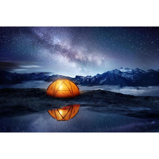 Camping under the Stars by Solarseven - Wrapped Canvas Photograph Alpen Home Size: 51cm H x 76cm W on Productcaster.