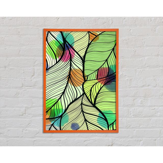 Alexas Paint Splash Leaves - Single Picture Frame Art Prints Bay Isle Home Size: 42cm H x 29.7cm W x 2cm D on Productcaster.