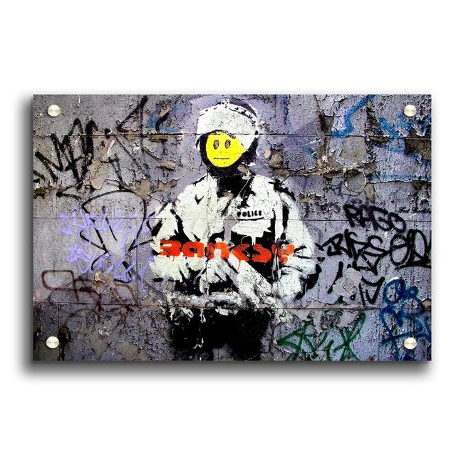 Police Man by Banksy - Unframed Graphic Art Print on Acrylic East Urban Home Size: 29.7cm H x 42cm W on Productcaster.