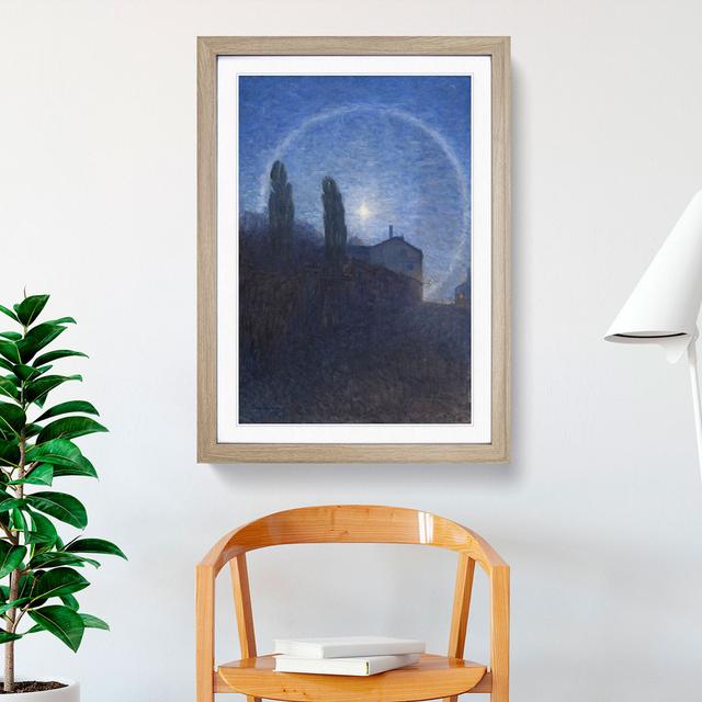 Lunar Halo in Thielska by Eugene Jansson - Picture Frame Painting East Urban Home Size: 36cm H x 27cm W x 2cm D, Frame Option: Oak Framed on Productcaster.