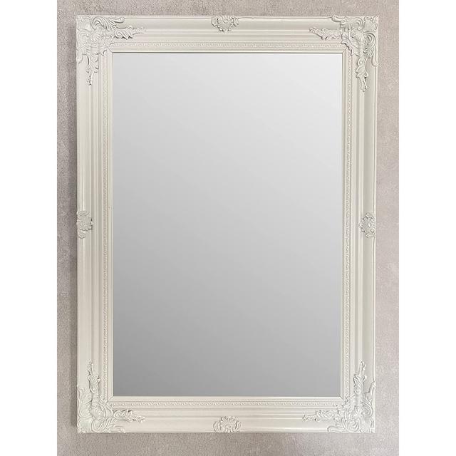 McSherrystown Solid Wood Framed Wall Mounted Accent Mirror Rosdorf Park Finish: White on Productcaster.