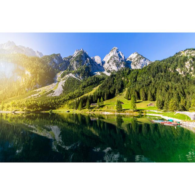 Gosausee Mountain Lake by Daliu - Wrapped Canvas Photograph Alpen Home Size: 61cm H x 91cm W on Productcaster.