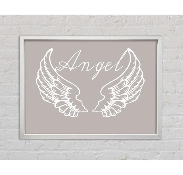 Angel Wings 4 - Print Bright Star Size: 59.7cm H x 84.1cm W x 3.3cm D, Colour: Beige on Productcaster.