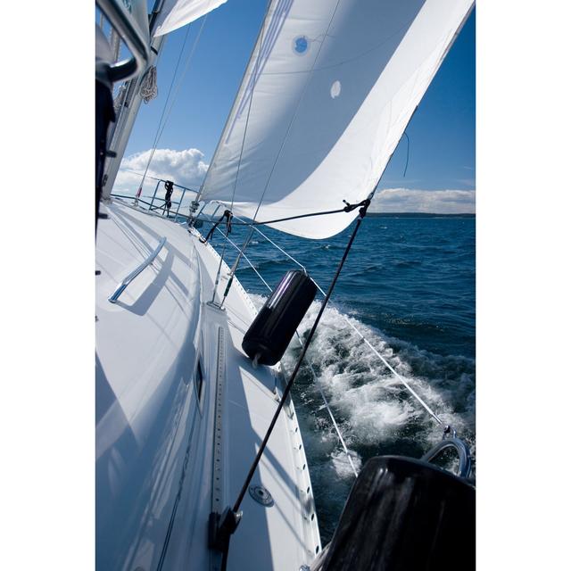 Sailboat - Wrapped Canvas Photograph Longshore Tides Size: 122cm H x 81cm W x 3.8cm D on Productcaster.