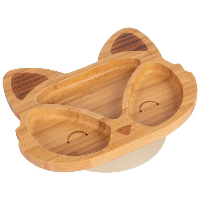 Tiny Dining - Fox Bamboo Suction Plate Tiny Dining Colour: Beige on Productcaster.