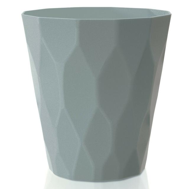 Caresha Plastic Plant Pot (Set of 2) 17 Stories Colour: Grey on Productcaster.