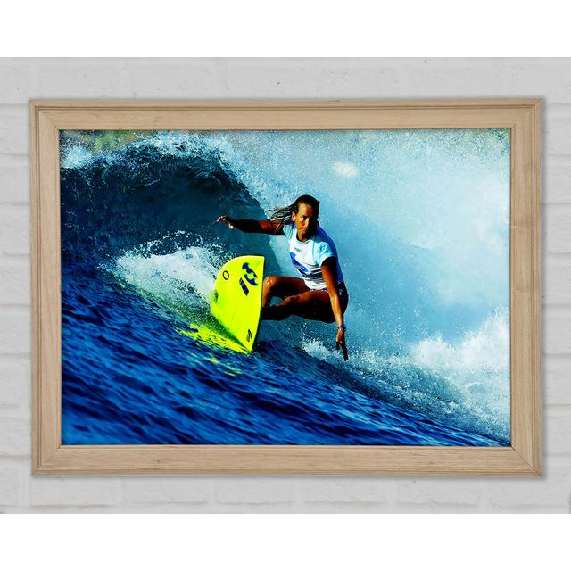 Surfer Number One Female Framed Print Highland Dunes Size: 29.7cm H x 42cm W x 1.5cm D on Productcaster.