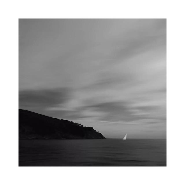 Sea, Clouds and a Boat by Lena Weisbek - Wrapped Canvas Photograph House of Hampton Size: 45.72cm H x 45.72cm W x 3.81cm D on Productcaster.