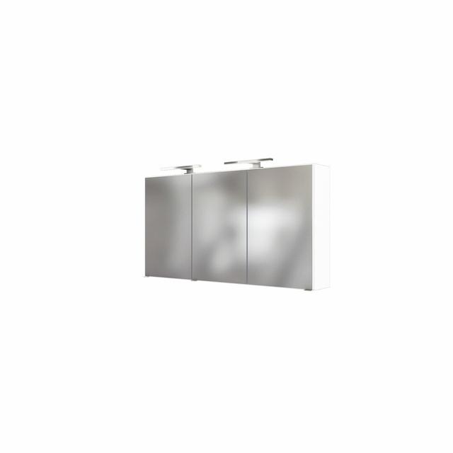 Spiegelschrank Meldrum mit LED-Beleuchtung 17 Stories Maße: 64 cm H x 120 cm B x 20 cm T on Productcaster.