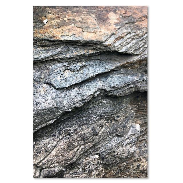 'Grey Rocks' - Wrapped Canvas Photograph Print Alpen Home Size: 120cm H x 80cm W on Productcaster.