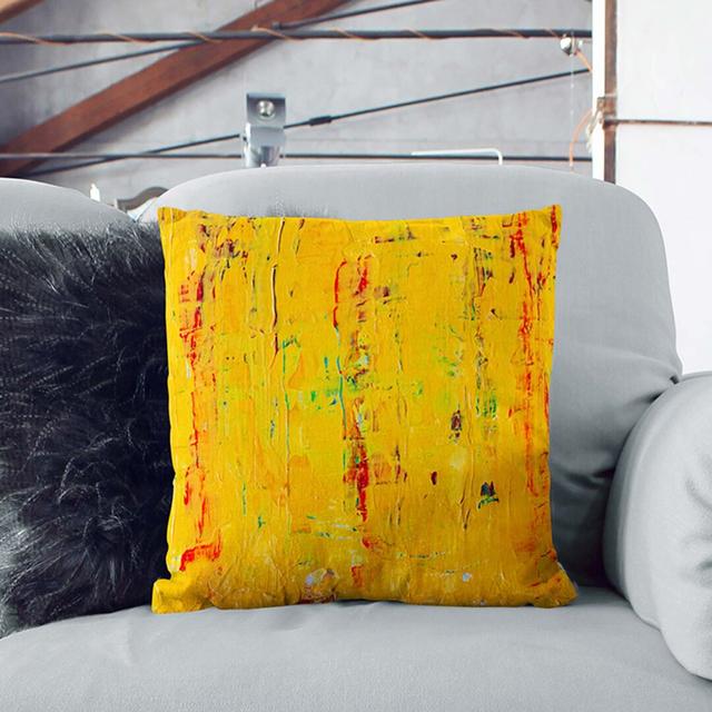 Abstract Art Painting Vol.414 by S.Johnson Cushion with Filling East Urban Home Size: 40 x 40 cm on Productcaster.