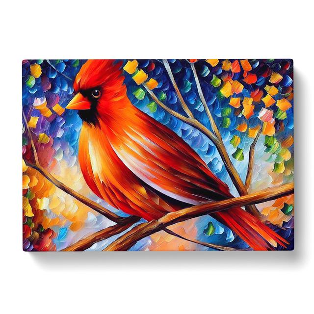 Cardinal Bird Vol.1 Abstract - Wrapped Canvas Graphic Art Marlow Home Co. Size: 35cm H x 50cm W x 3cm D on Productcaster.