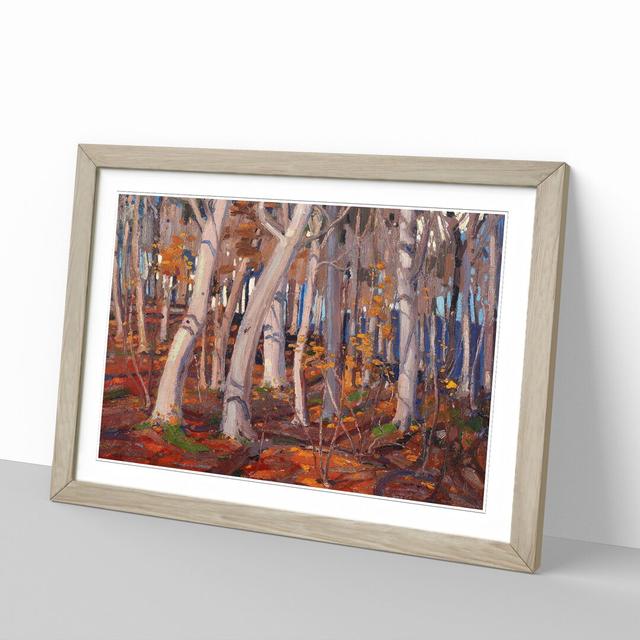 October by Tom Thomson - Picture Frame Painting on MDF East Urban Home Frame Option: Oak Framed, Size: 27cm H x 36cm W x 2cm D on Productcaster.