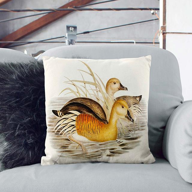 Eyton's Duck by Elizabeth Gould Cushion with Filling East Urban Home Backing Colour: White, Size: 45cm H x 45cm W x 15cm D on Productcaster.