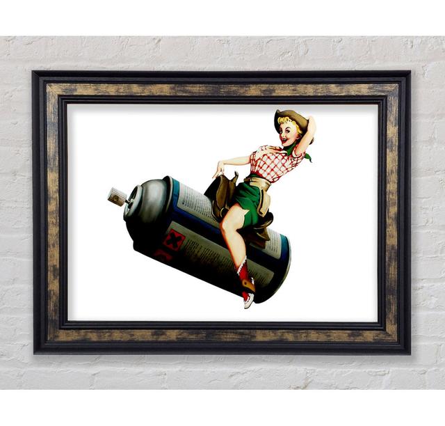 Spray Can Cowgirl - Single Picture Frame Art Prints Bright Star Size: 59.7cm H x 84.1cm W on Productcaster.