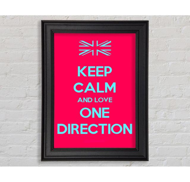 Keep Calm One Direction Framed Print Happy Larry Size: 100cm H x 141.4cm W x 8cm D on Productcaster.