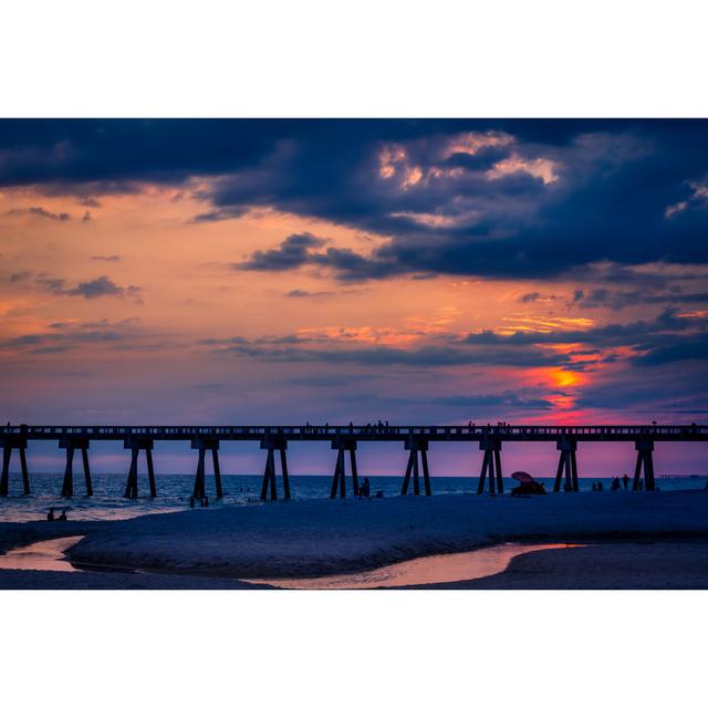 Sunset at The Pier by James Deitsch - Wrapped Canvas Photograph Latitude Run Size: 81cm H x 122cm W on Productcaster.