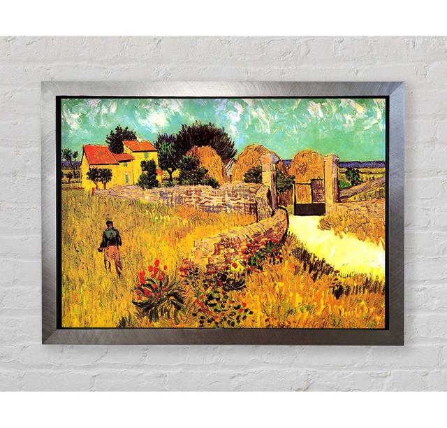 Farmhouse In Provence 1 - Single Picture Frame Print Rosalind Wheeler Size: 59.7cm H x 84.1cm W x 3.4cm D, Format: Silver Framed Paper on Productcaster.