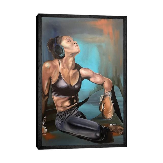 Tianna by Stina Aleah - Painting on Canvas Ebern Designs Size: 66.04cm H x 45.72cm W x 3.81cm D, Format: Black Framed on Productcaster.