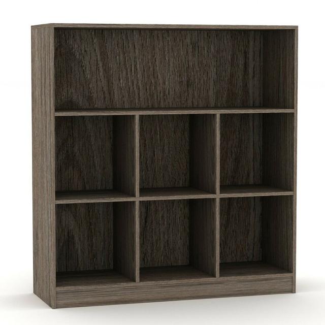 Thorntown Bookcase 17 Stories Colour: Anthracite Oak on Productcaster.