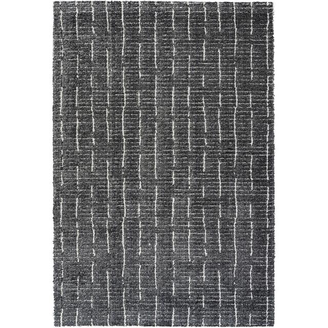 Boyd Abstract Charcoal/White Area Rug Williston Forge Rug Size: Rectangle 80 x 150cm on Productcaster.