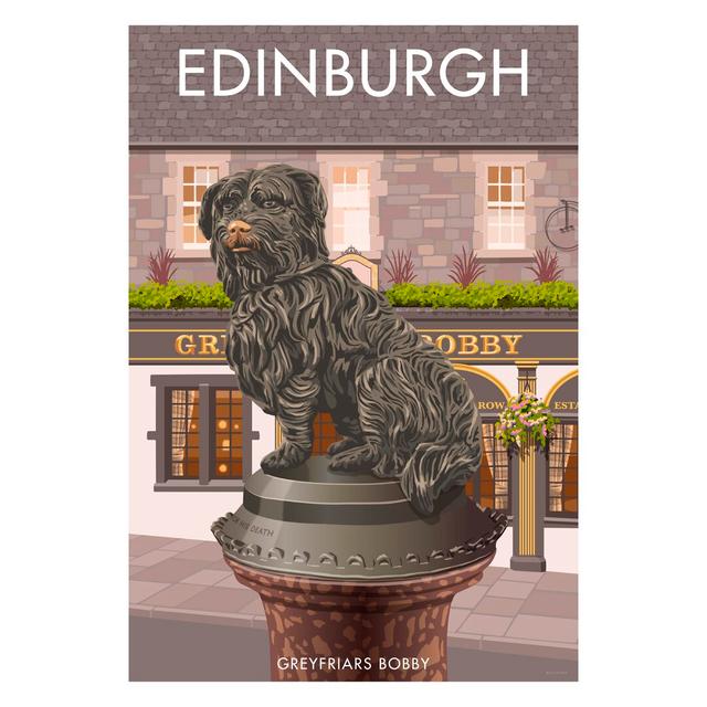 Edinburgh Bobby by Stephen Millership - Graphic Art Print on Paper George Oliver Frame Options: No Frame, Size: 40 cm H x 30 cm W x 1 cm D on Productcaster.