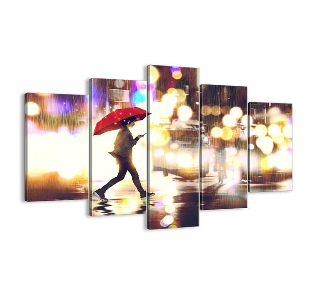 And Yet Sunny - 5 Piece Unframed Graphic Art Print Set on Canvas Latitude Run Size: 100cm H x 150cm W x 1.8cm D on Productcaster.