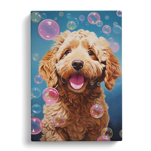 Labradoodle Bubble Gum - Print Marlow Home Co. Size: 60cm H x 40cm W x 3cm D on Productcaster.