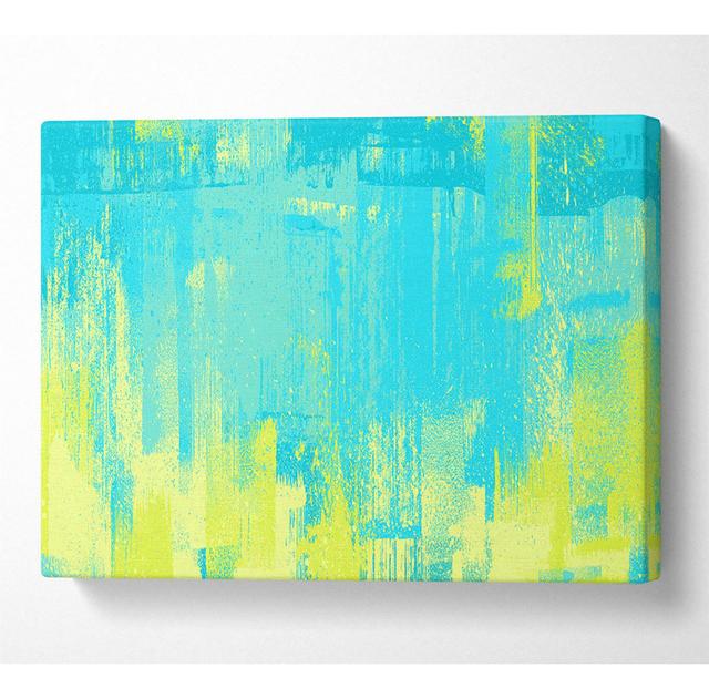 Vivid Blue Aqua - Wrapped Canvas Graphic Art Metro Lane Size: 50.8cm H x 81.3cm W on Productcaster.