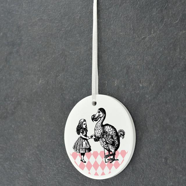 Dodo Alice In Wonderland Circle Shaped Ceramic Ornament Bauble The Seasonal Aisle on Productcaster.