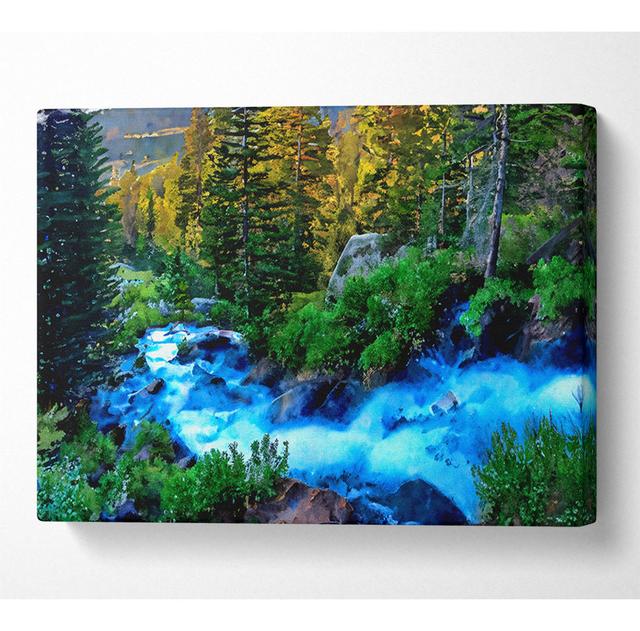 The Movement Of The Mountain Lake - Wrapped Canvas Art Prints Alpen Home Size: 35.6cm H x 50.8cm W x 10cm D on Productcaster.