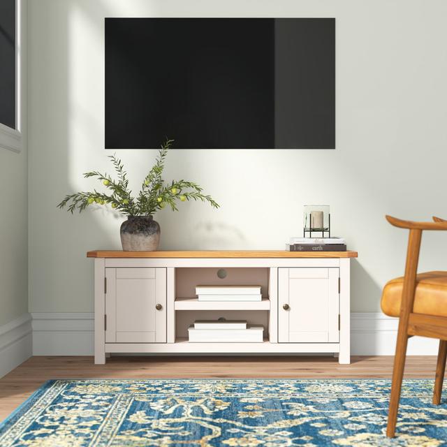 Abiorn 2 Door TV Stand Lark Manor Colour: Beige/White/Grey on Productcaster.