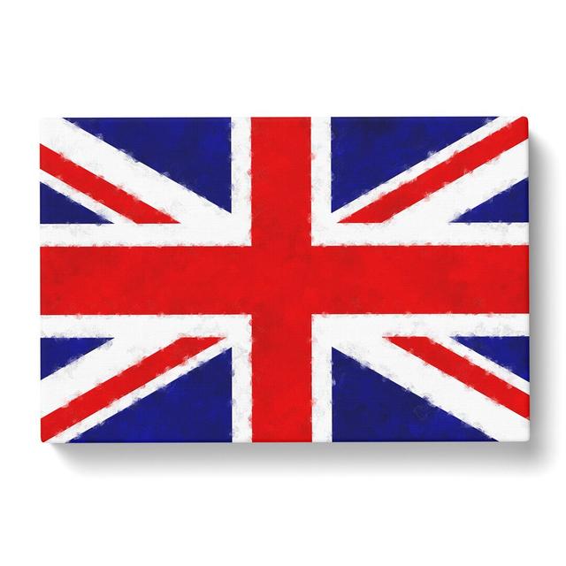 Union Jack British Flag Vol.1 - Wrapped Canvas Graphic Art East Urban Home Size: 35cm H x 50cm W x 3cm D on Productcaster.