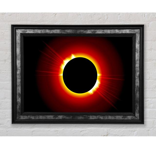 Stunning Fire Sun Eclipse - Single Picture Frame Art Prints Bright Star Size: 21cm H x 42cm W x 8cm D on Productcaster.