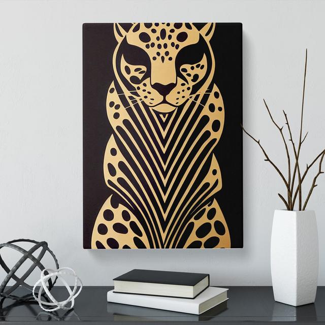 CAN-V0523-1331X Leopard Deco Vol.1 - Wrapped Canvas Print Latitude Vive Size: 50cm H x 35cm W x 3cm D on Productcaster.