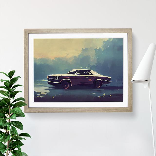 Concept Car - Single Picture Frame Print 17 Stories Size: 46cm H x 64cm W x 2cm D, Frame Colour: Oak on Productcaster.