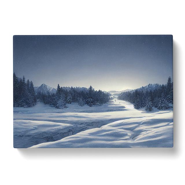 Uplifting Winter Forest - Wrapped Canvas Graphic Art Alpen Home Size: 50cm H x 76cm W x 3cm D on Productcaster.