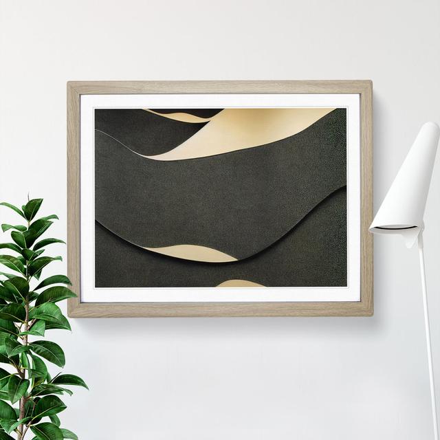 Swell Modern Abstract - Single Picture Frame Print Metro Lane Format: Oak, Size: 25cm H x 34cm W on Productcaster.