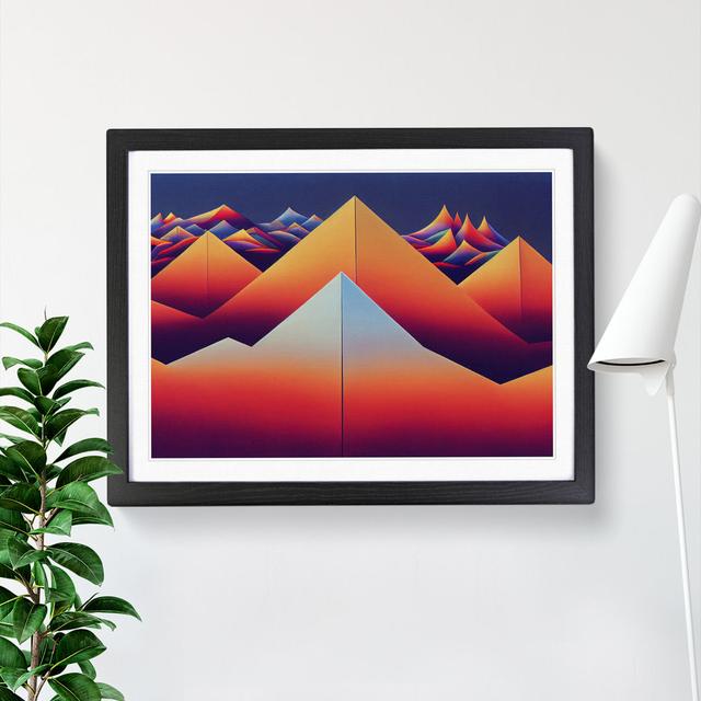 Spiked Abstract Mountains - Single Picture Frame Print Alpen Home Format: Black, Size: 34cm H x 46cm W x 2cm D on Productcaster.