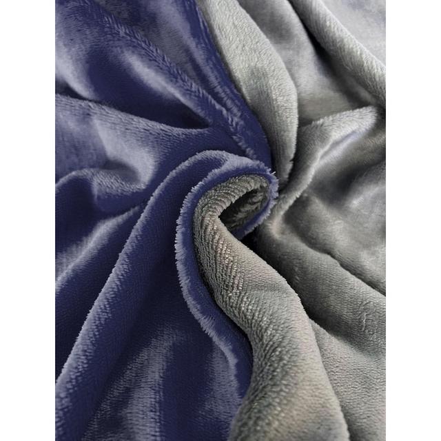 Teddyplüsch Bettwäsche Chanson Canora Grey Farbe: Blau, Größe: 200 x 220 cm + 2x 80 x 80 cm on Productcaster.