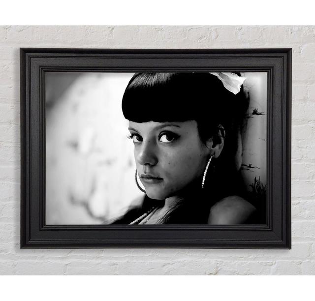 Lily Allen B N W - Einzelne Bilderrahmen Kunstdrucke Ebern Designs Größe: 84,1 cm H x 142,2 cm B x 8 cm T on Productcaster.