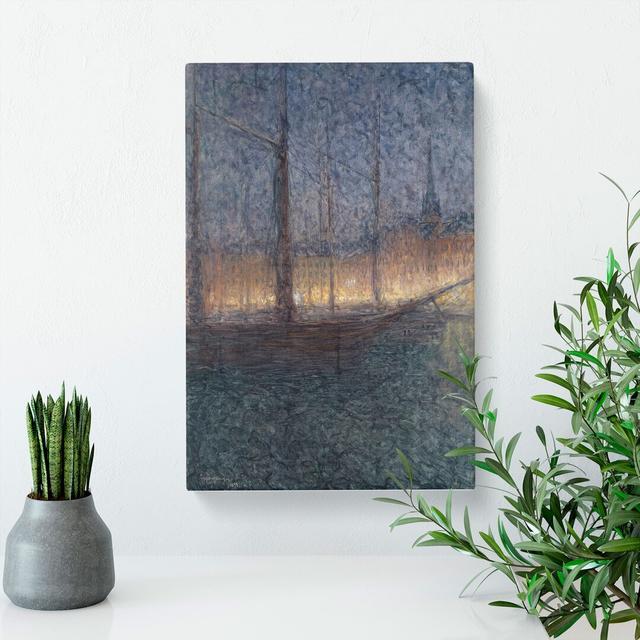 Evening in Kornhamnstorg by Eugene Jansson - Wrapped Canvas Painting East Urban Home Size: 91cm H x 60cm W x 3cm D on Productcaster.