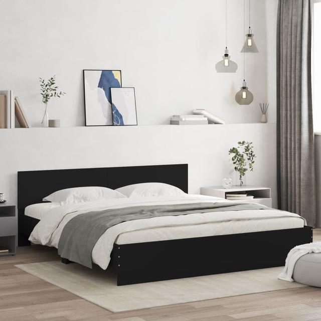 Bett DEvidaxl Farbe: Schwarz, Größe: 200 × 200 cm on Productcaster.