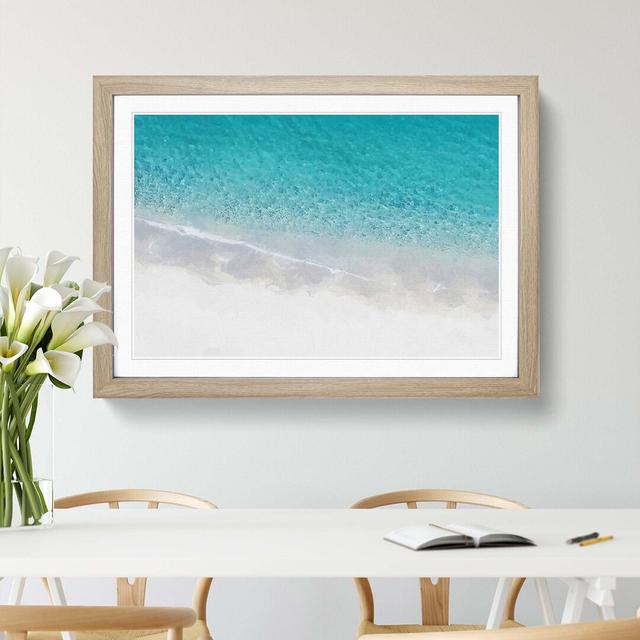 Tropea Beach in Calabria Italy - Picture Frame Graphic Art Print East Urban Home Size: 60cm H x 91cm W x 2cm D, Frame Option: Oak on Productcaster.